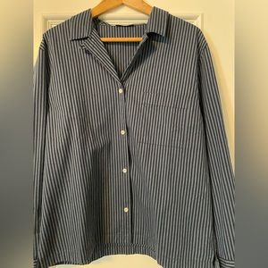 Zara blue striped pajama top. $18